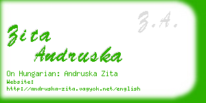 zita andruska business card